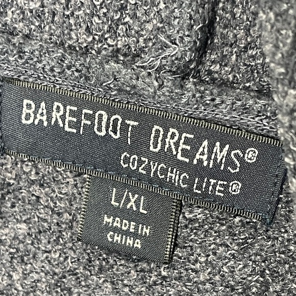 Barefoot Dreams CozyChic Ultra Lite Hi/Lo Cardigan Dark Gray Carbon L/XL 903 - Picture 4 of 8